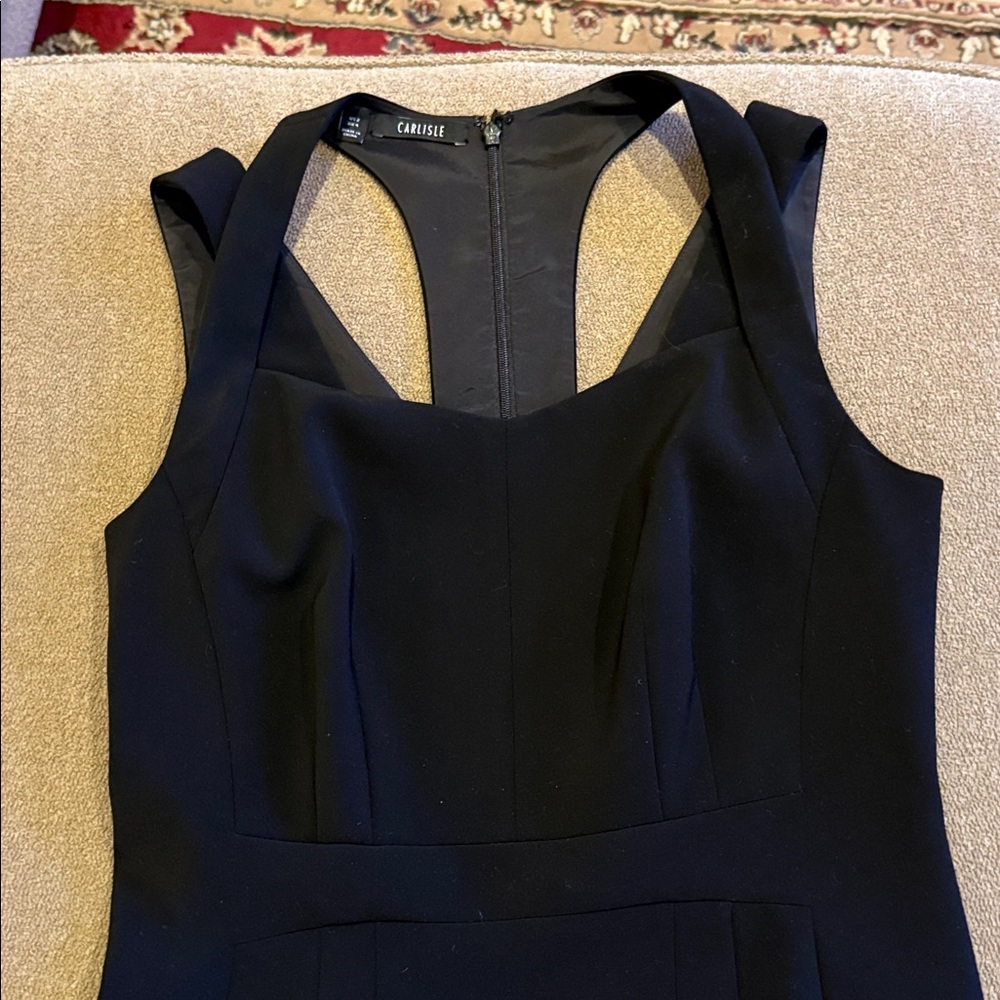 Carlisle Size 2 Solid Black Lined Sleeveless Dres… - image 2